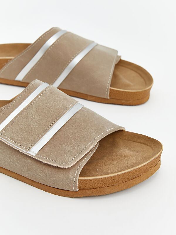 Tek Bantlı Cırt Cırtlı Kadın Terlik - Görsel 4