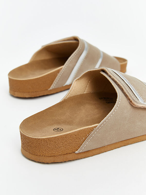 Tek Bantlı Cırt Cırtlı Kadın Terlik - Görsel 6