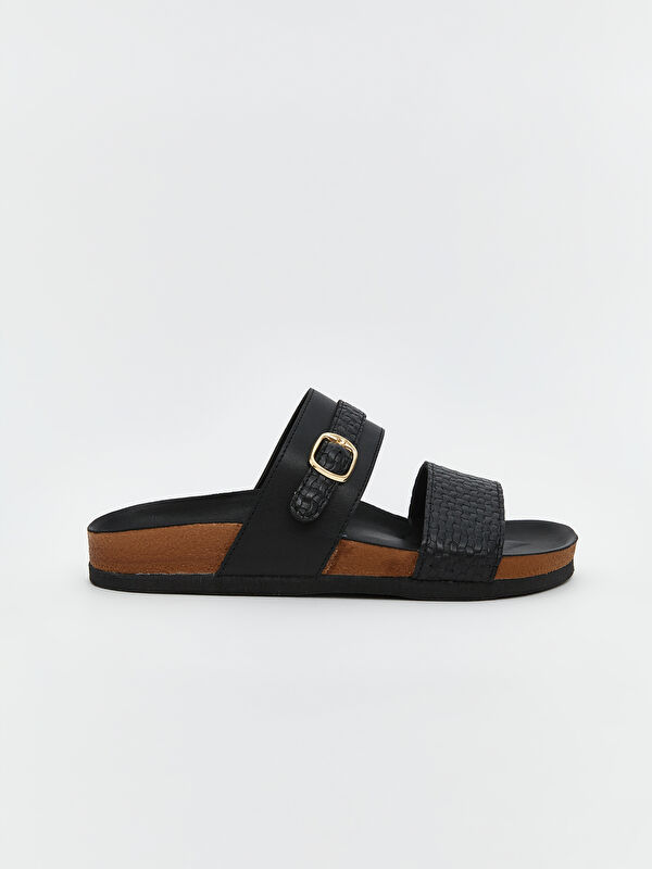 Çift Bantlı Kadın Terlik - Görsel 3