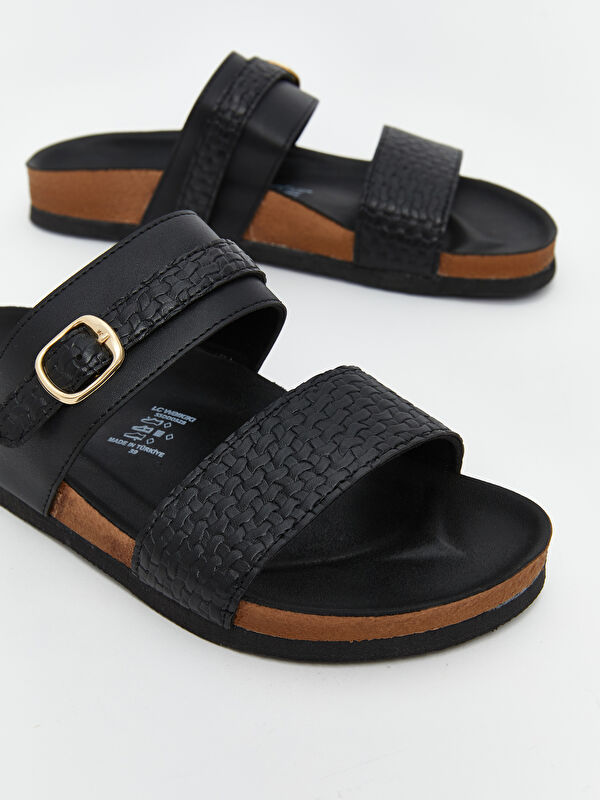 Çift Bantlı Kadın Terlik - Görsel 4