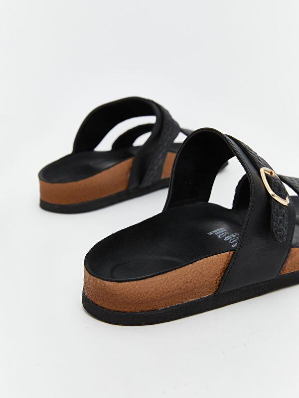 Çift Bantlı Kadın Terlik - Görsel 6