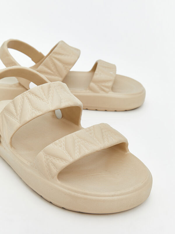 Lcw Steps Bej Lcw Steps Çift Bantlı Kadın Sandalet