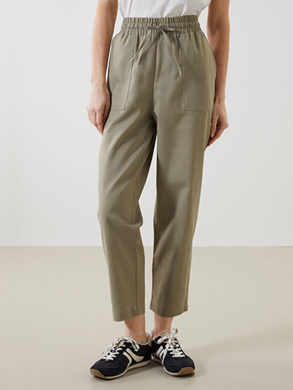 LCW Vision Carrot Fit Linen Blend Women's Trousers -S5DF42Z8