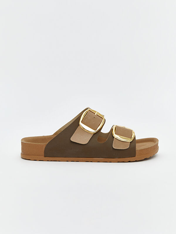 Çift Bantlı Kadın Terlik - Görsel 3