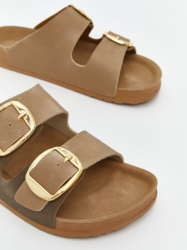 Çift Bantlı Kadın Terlik - Görsel 4