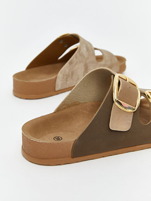 Çift Bantlı Kadın Terlik - Görsel 6