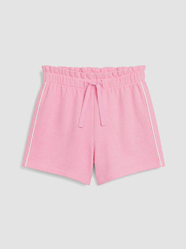 LCW Kids Düz Bağcıklı Kız Çocuk Şort