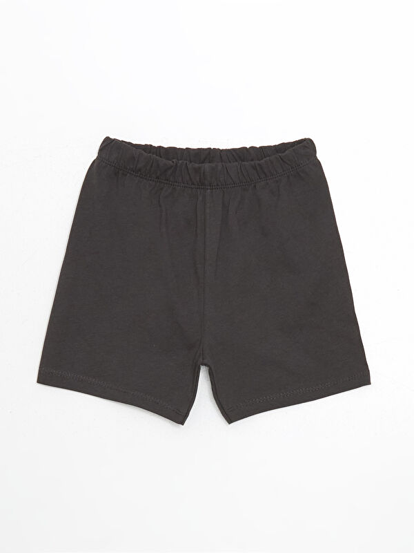 LCW baby Beli Lastikli Basic Kız Bebek Şort