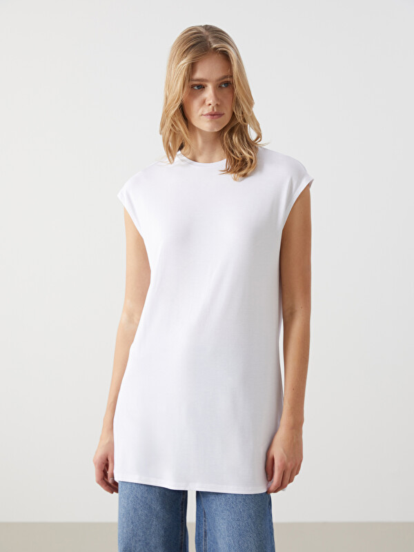 LCW Modest Әйелдерге арналған дөңгелек жағалы футболка