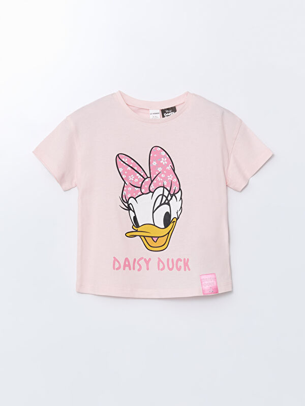 LCW Kids Daisy Duck Baskılı Kız Çocuk Tişört