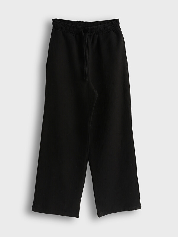LCWAIKIKI Classic Elasticated Waist Textured Women's Trousers