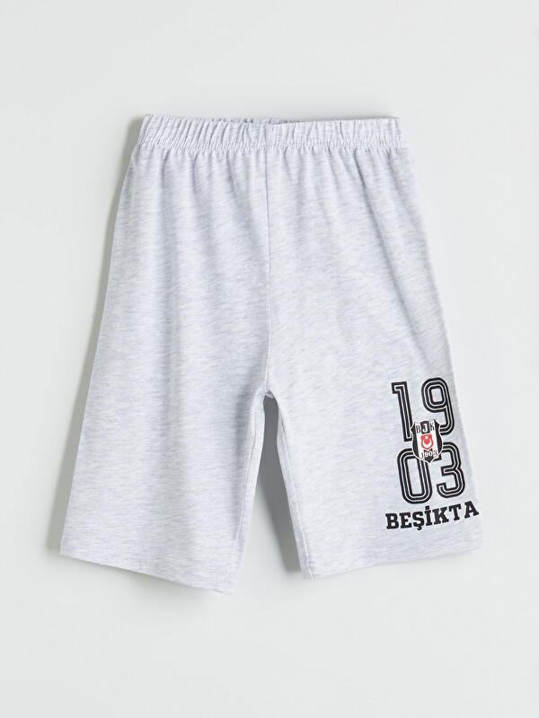LCW Kids Beli Lastikli Beşiktaş Baskılı Erkek Çocuk Pijama Şort
