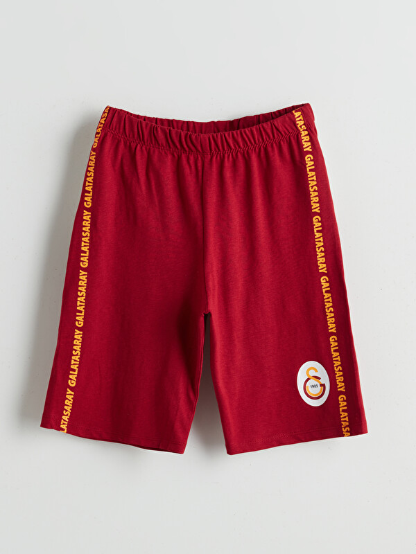 LCW Kids Beli Lastikli Galatasaray Baskılı Erkek Çocuk Pijama Şort
