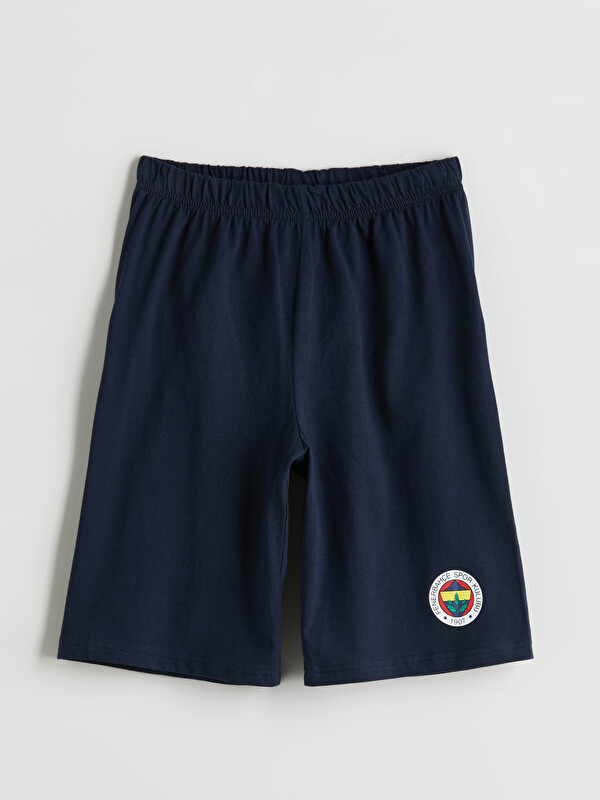 LCW Kids Beli Lastikli Fenerbahçe Baskılı Erkek Çocuk Pijama Şort