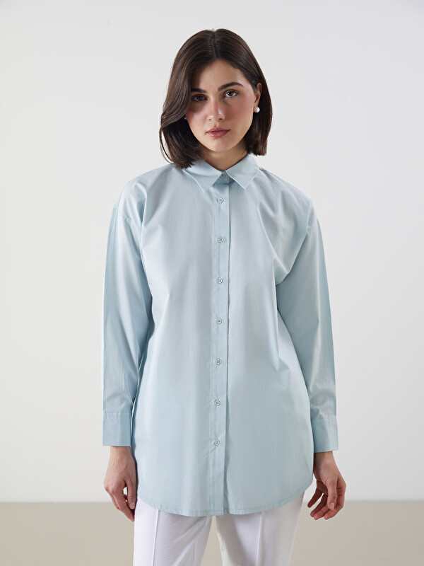 LCW Modest Tunique Chemise Oversize en Popeline pour Femmes