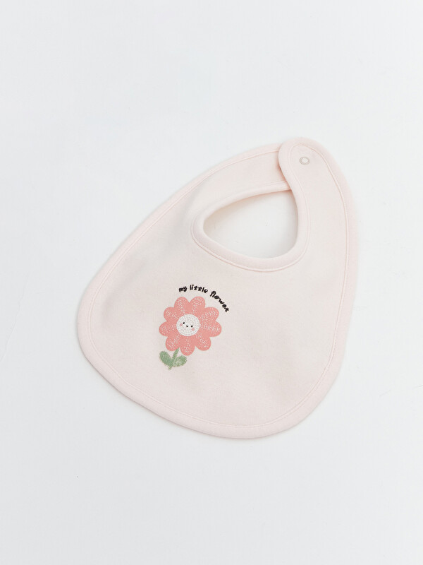 LCW baby Baskılı Kız Bebek Mama Önlüğü