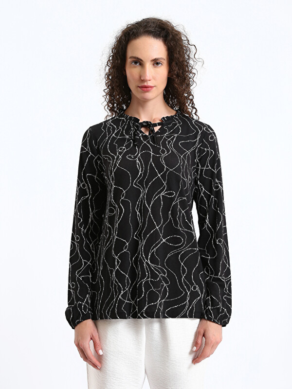 LCWAIKIKI Classic Blouse À Motifs À Col Lavallière