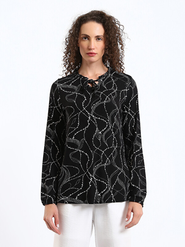 LCWAIKIKI Classic Blouse À Motifs À Col Lavallière
