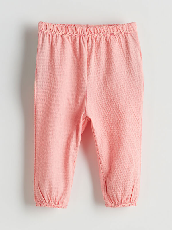 LCW baby Beli Lastikli Basic Kız Bebek Pantolon