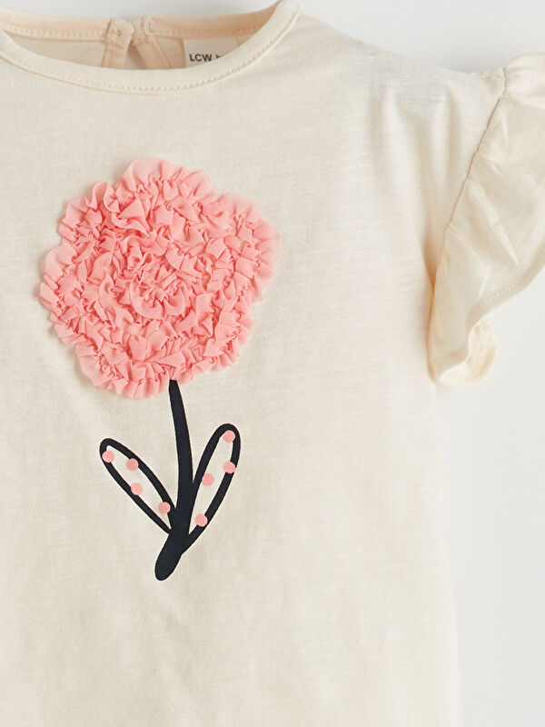 Baby♡G Garanimals Baby Girl Puff Cap Sleeve Graphic Bodysuit, Sizes