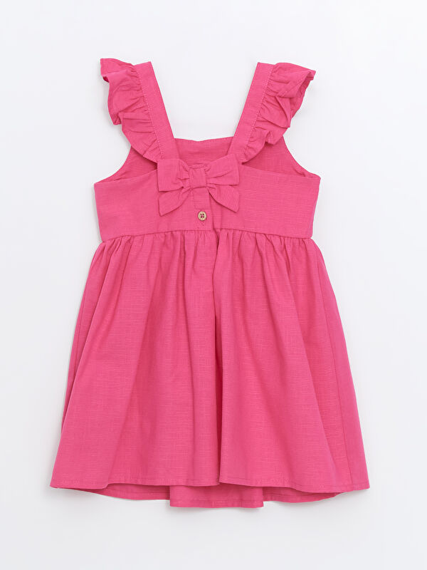 LCW ECO Fuşya Kare Yaka Kız Bebek Elbise - S5EO02Z1-GZ6 | LCW