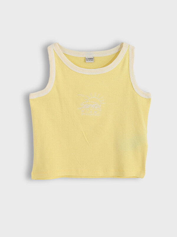 LCW Kids Crew Neck Printed Girls' Tank Top