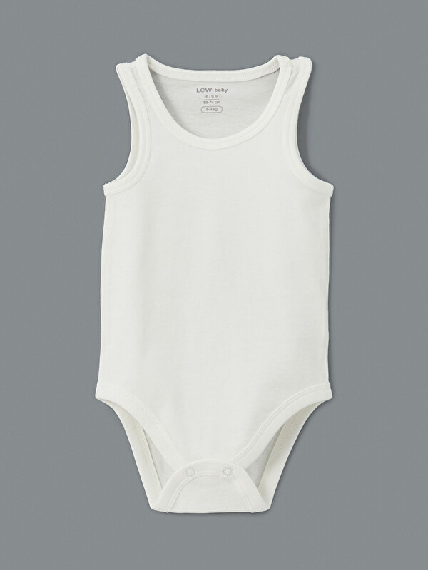 LCW baby Bisiklet Yaka Erkek Bebek Çıtçıtlı Body