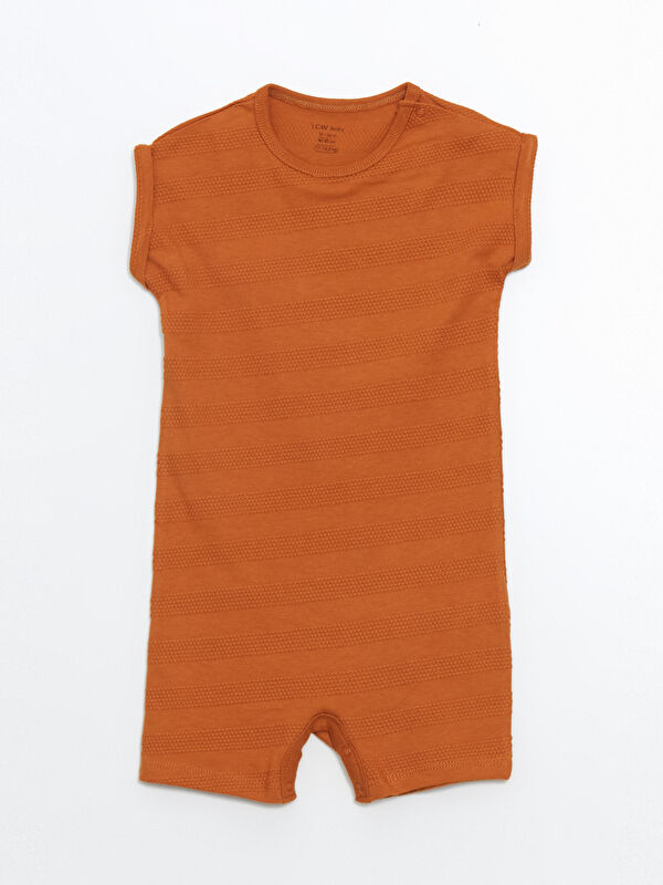 LCW baby Bisiklet Yaka Basic Erkek Bebek Tulum