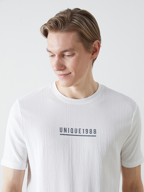 LCWAIKIKI Classic Crew Neck Short Sleeve Printed Men's T-Shirt