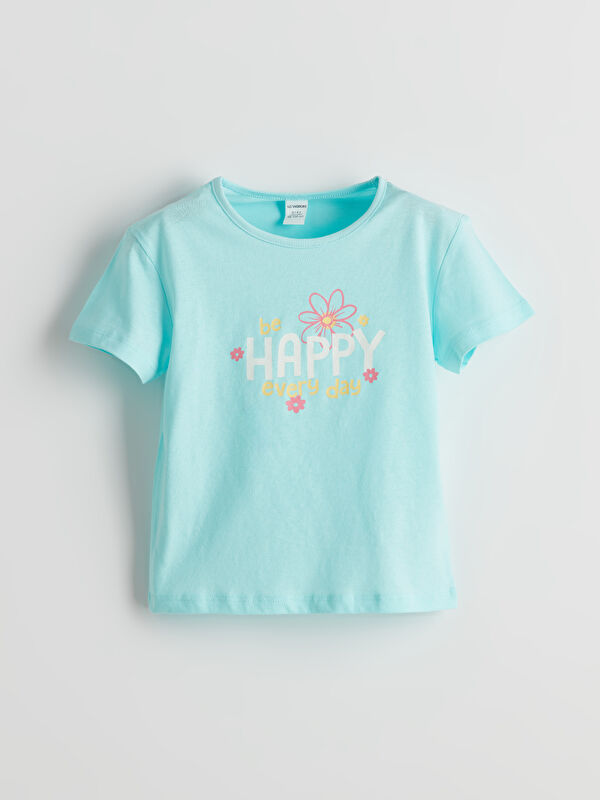 LCW Kids Baskılı Kız Çocuk Penye Tişört