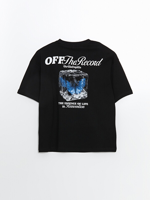 XSIDE Crew Neck Printed Men's T-Shirt - S5FD81Z8-CVL - LC Waikiki