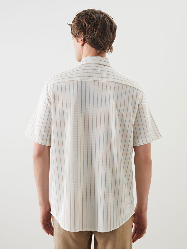 LCW Vision Regular Fit Short Sleeve Striped Men's Shirt