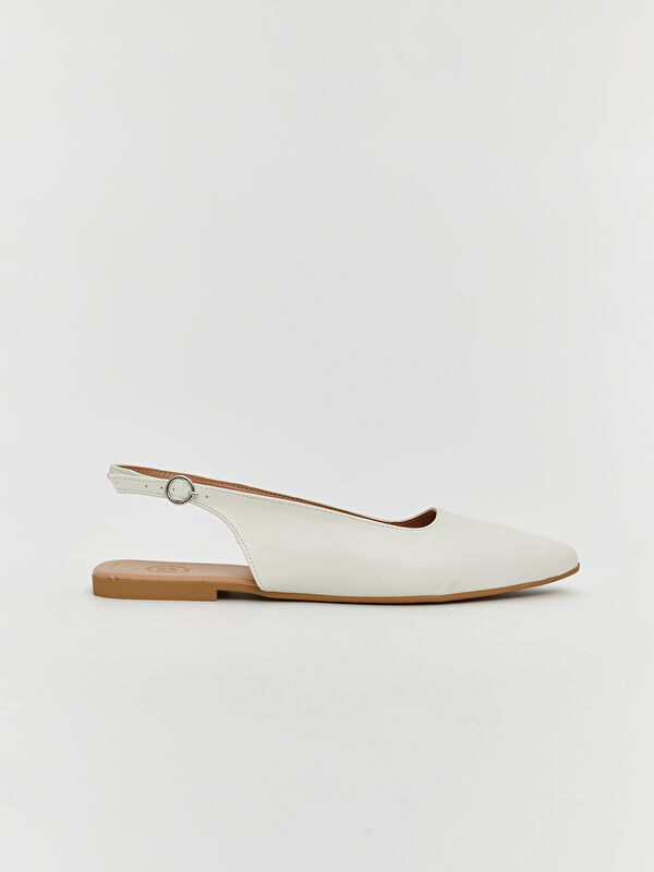 Lcw Steps Beyaz Lcw Steps Sivri Burun Kadın Babet