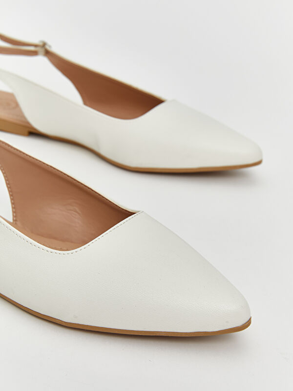 Lcw Steps Beyaz Lcw Steps Sivri Burun Kadın Babet