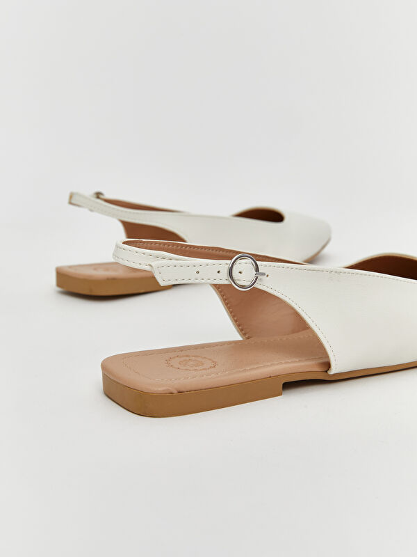 Lcw Steps Beyaz Lcw Steps Sivri Burun Kadın Babet