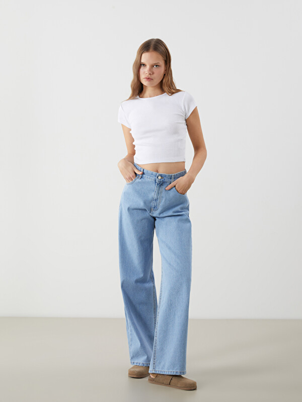 LCW Jeans Jean Jambe Large pour Femmes