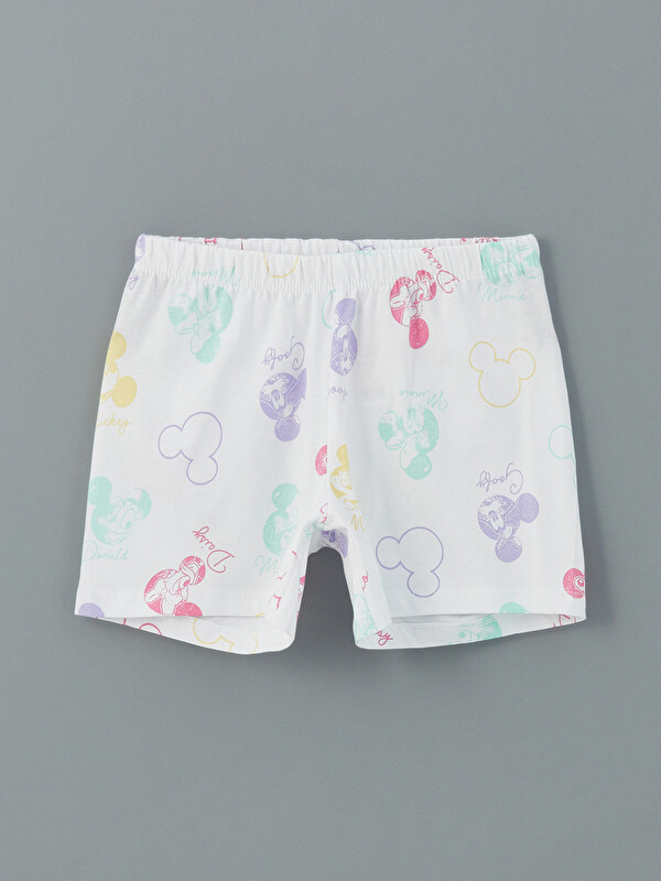 LCW Kids Mickey Mouse Baskılı Kız Çocuk Pijama Şort
