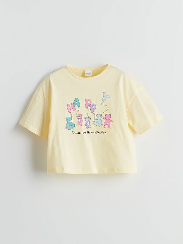 LCW Kids Kız Çocuk Baskılı Pijama Üst