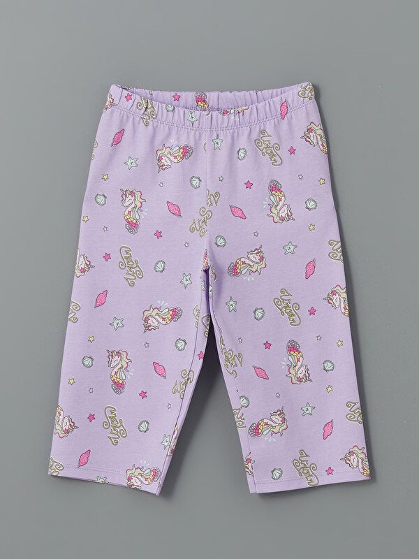 LC WAIKIKI Beli Lastikli Desenli Kız Çocuk Pijama Alt