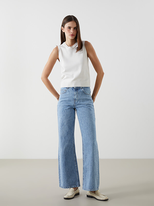 LCW Jeans Jean Jambe Large pour Femmes