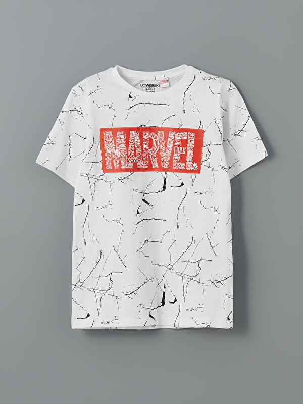 LCW Kids Marvel Baskılı Erkek Çocuk Pijama Üstü