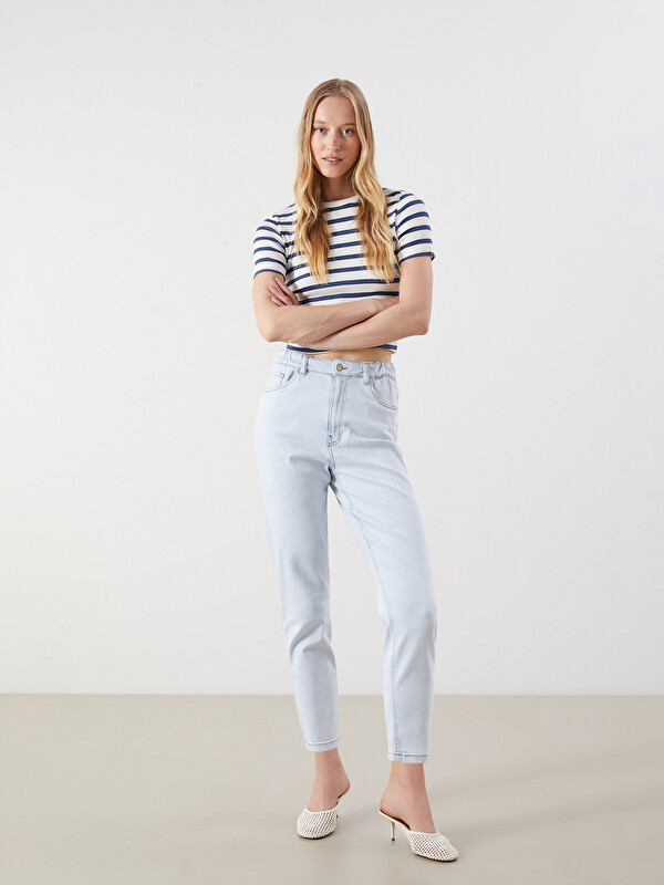 LCW Jeans جينز بمقاس مناسب للأم للسيدات