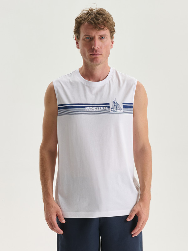 LCWAIKIKI Classic Crew Neck Printed Men's Sleeveless T-Shirt