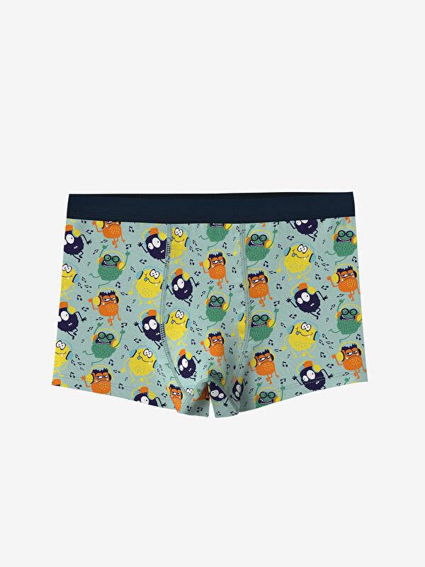 LCW Kids Desenli Pamuklu Erkek Çocuk Boxer