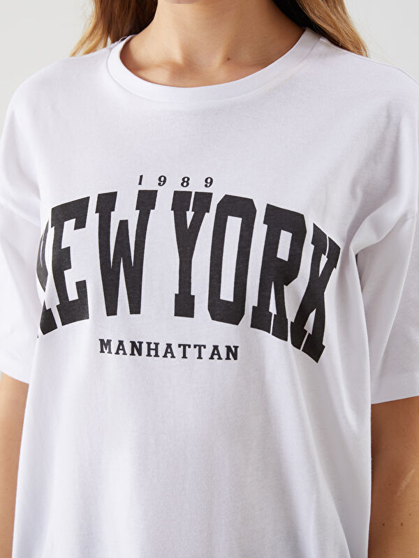 sue　#34、40、44、45、47、50、56 XSIDE Crew Neck New York Printed Jersey Women's T-Shirt