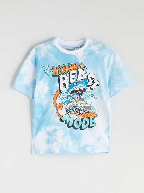 LCW Kids Hot Wheels Baskılı Erkek Çocuk Tişört