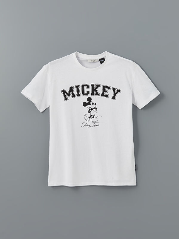 XSIDE Crew Neck Mickey Mouse Printed Jersey Women's T-Shirt