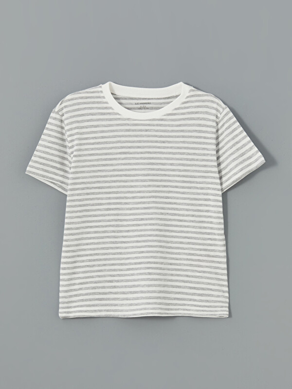 LCW Kids Bisiklet Yaka Kısa Kollu Basic Erkek Çocuk Tişört