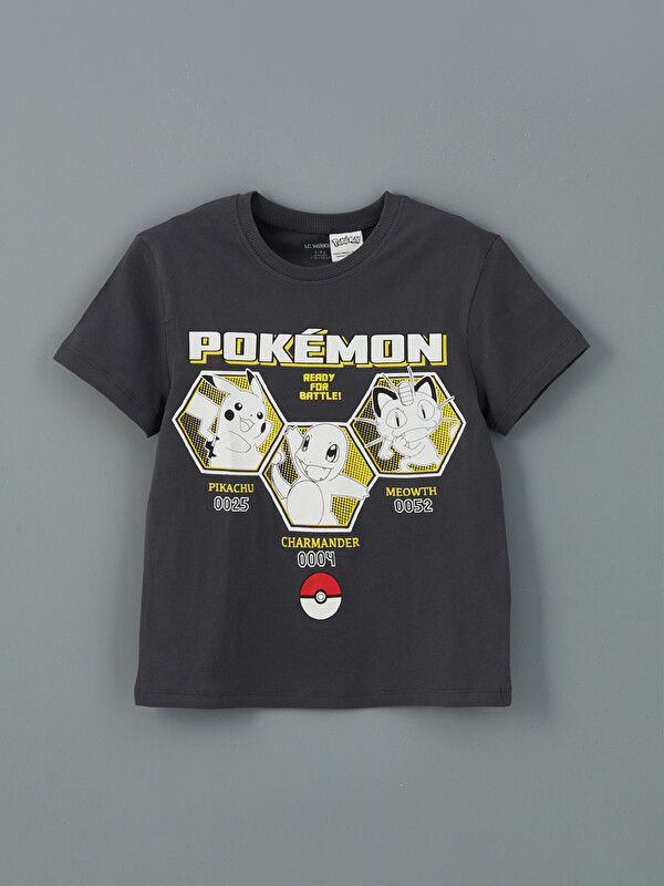 LCW Kids Bisiklet Yaka Pokémon Baskılı Erkek Çocuk Tişört
