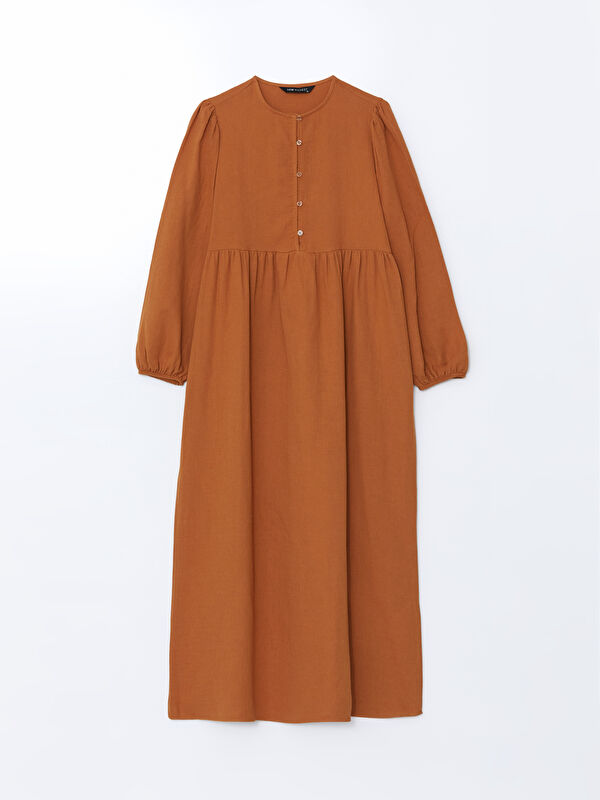 LCW Modest Crew Neck Women's Dress -S5G107Z8-GVG - LC Waikiki